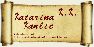 Katarina Kanlić vizit kartica